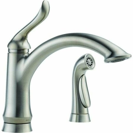 DELTA FAUCET Delta Linden Series Single Handle Kitchen Faucet With Spray 4453-AR-DST